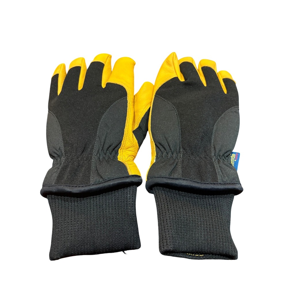 Wells Lamont HydraHyde Goatskin Leather Thinsulate Work Gloves Yellow Black L